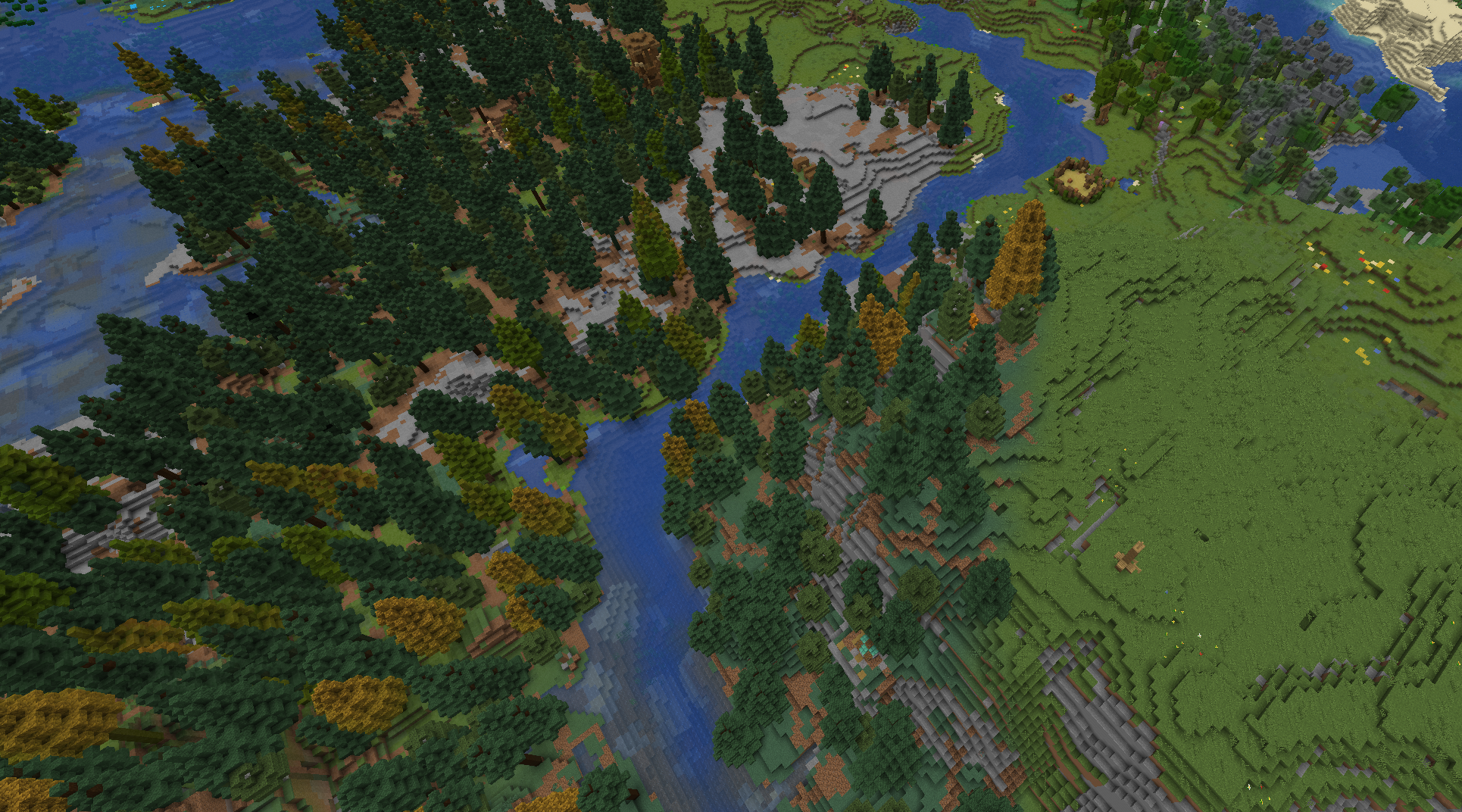 View from the A1 server world near spawn